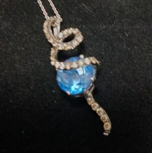 LeVian Chocolate Diamond And Topaz 14 kt Pendant And Necklace